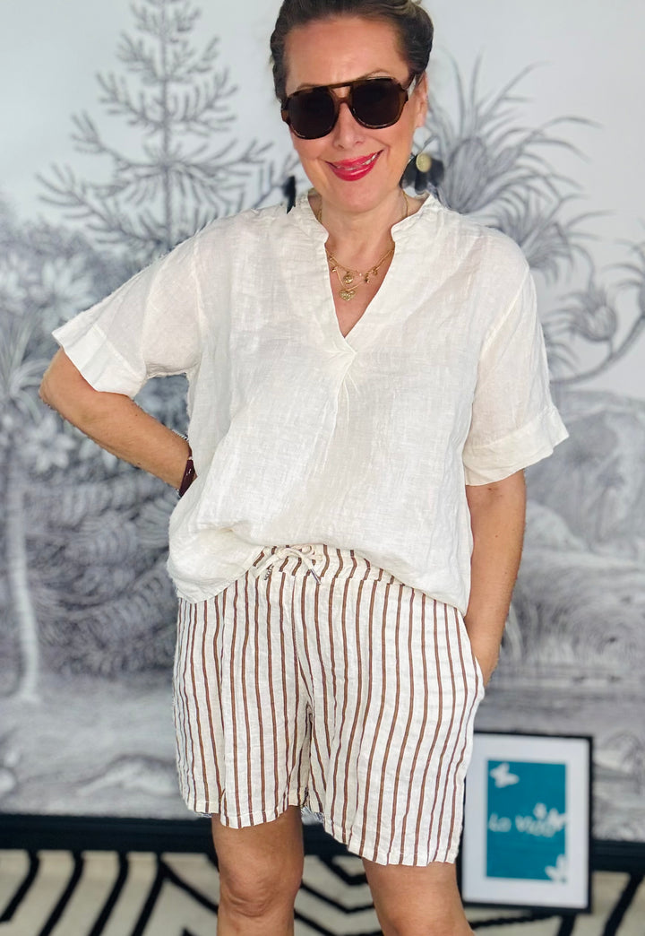 Melina Linen Blouse