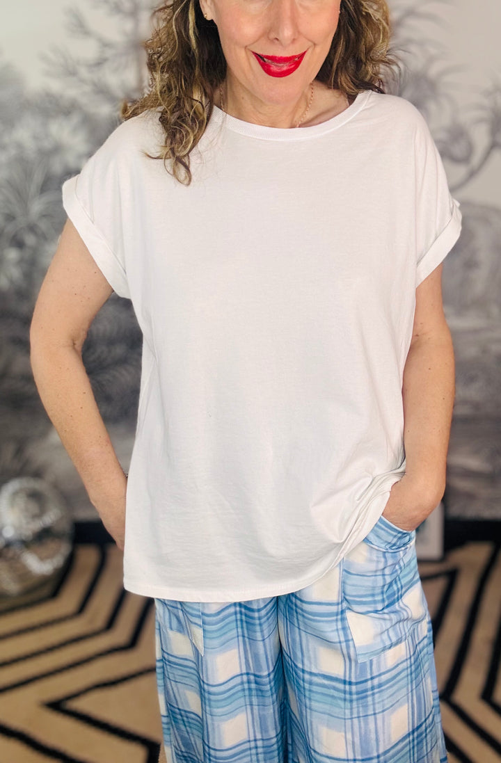 Tina Turn-Up Sleeve Sweat T-shirt