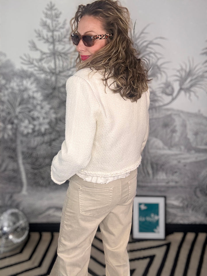 Lisa Tweed Jacket In Ecru