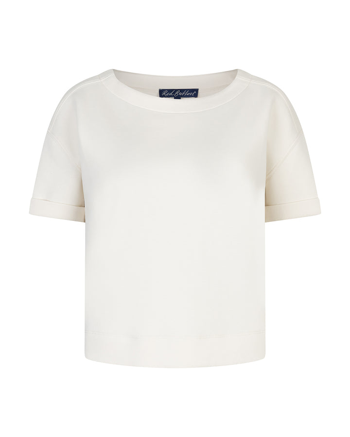 Skyler Scuba Top in Ecru