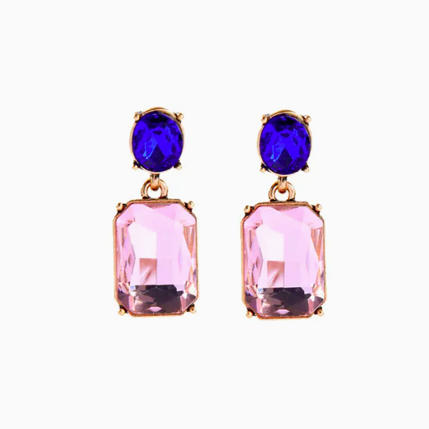 Best Selling Oval Twin Gem Earrings