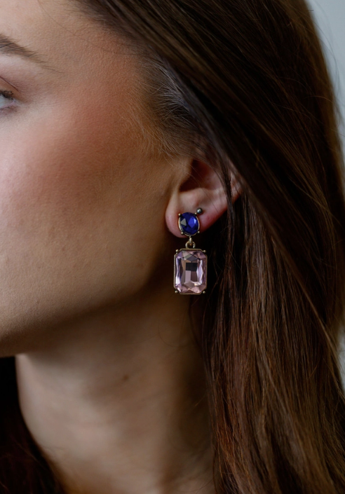 Best Selling Oval Twin Gem Earrings