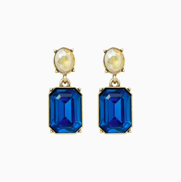 Best Selling Oval Twin Gem Earrings