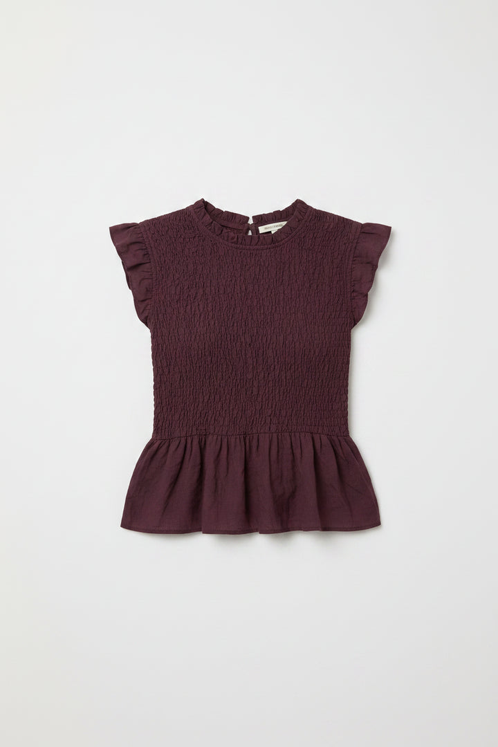 Sally Smocked Autumn Peplum Top