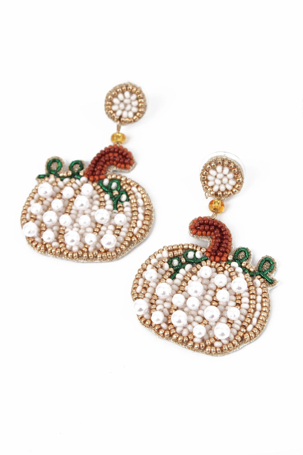 White Pumpkin Earrings