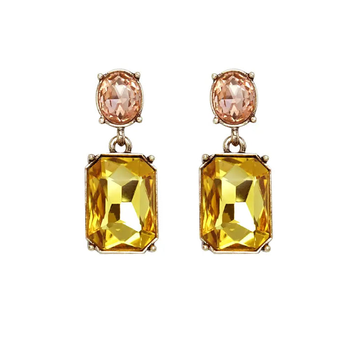 Best Selling Oval Twin Gem Earrings