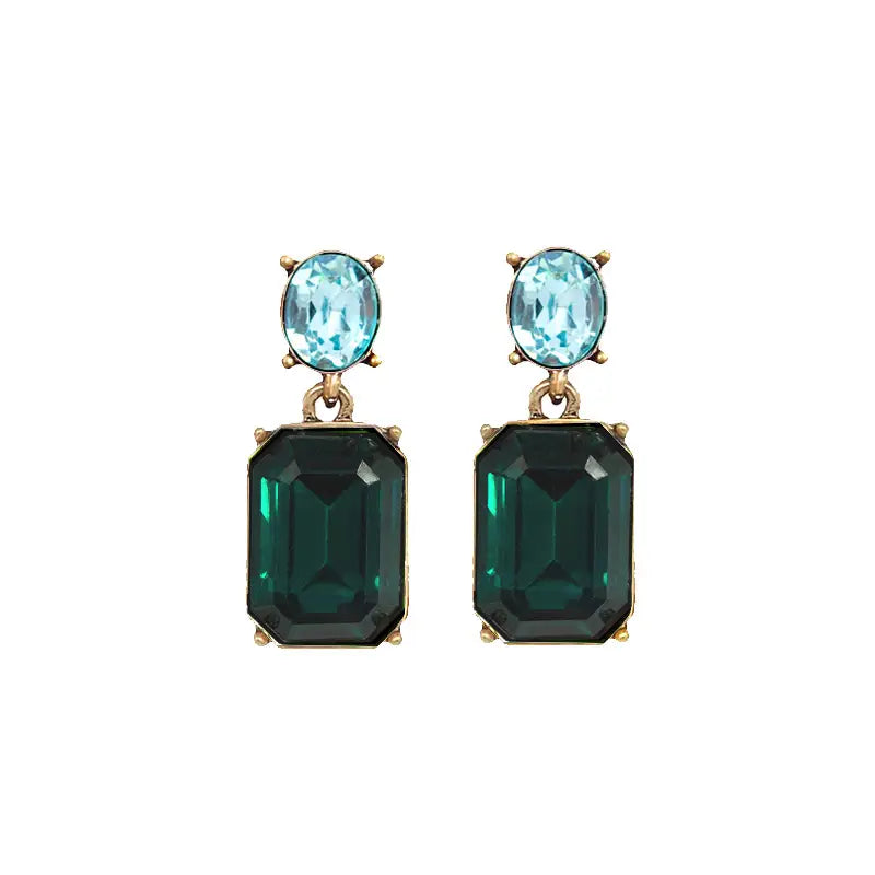 Best Selling Oval Twin Gem Earrings
