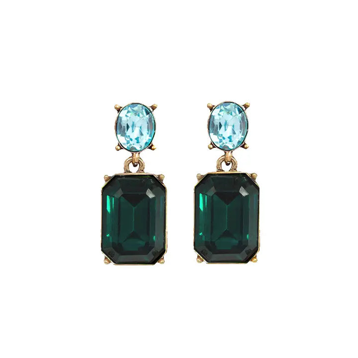 Best Selling Oval Twin Gem Earrings
