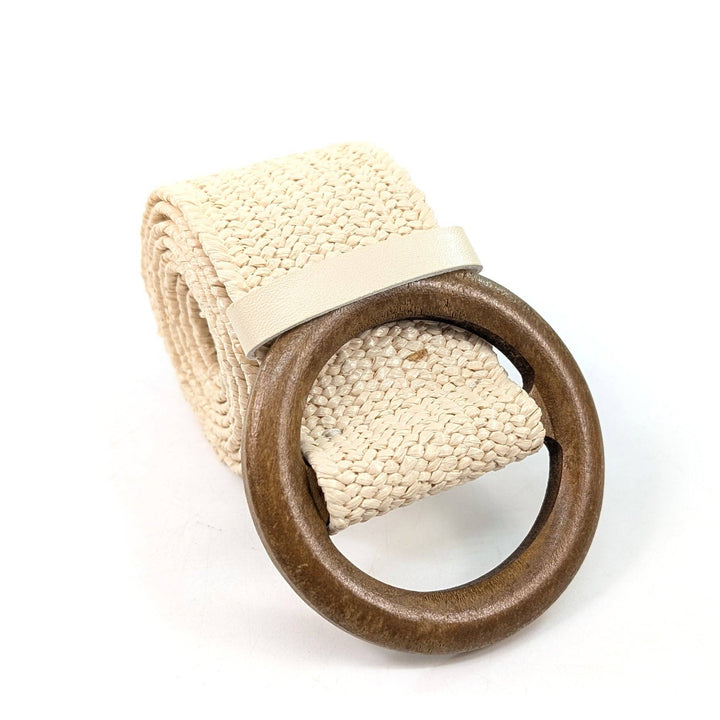Eco Friendly Summer Paper Belt in Cream