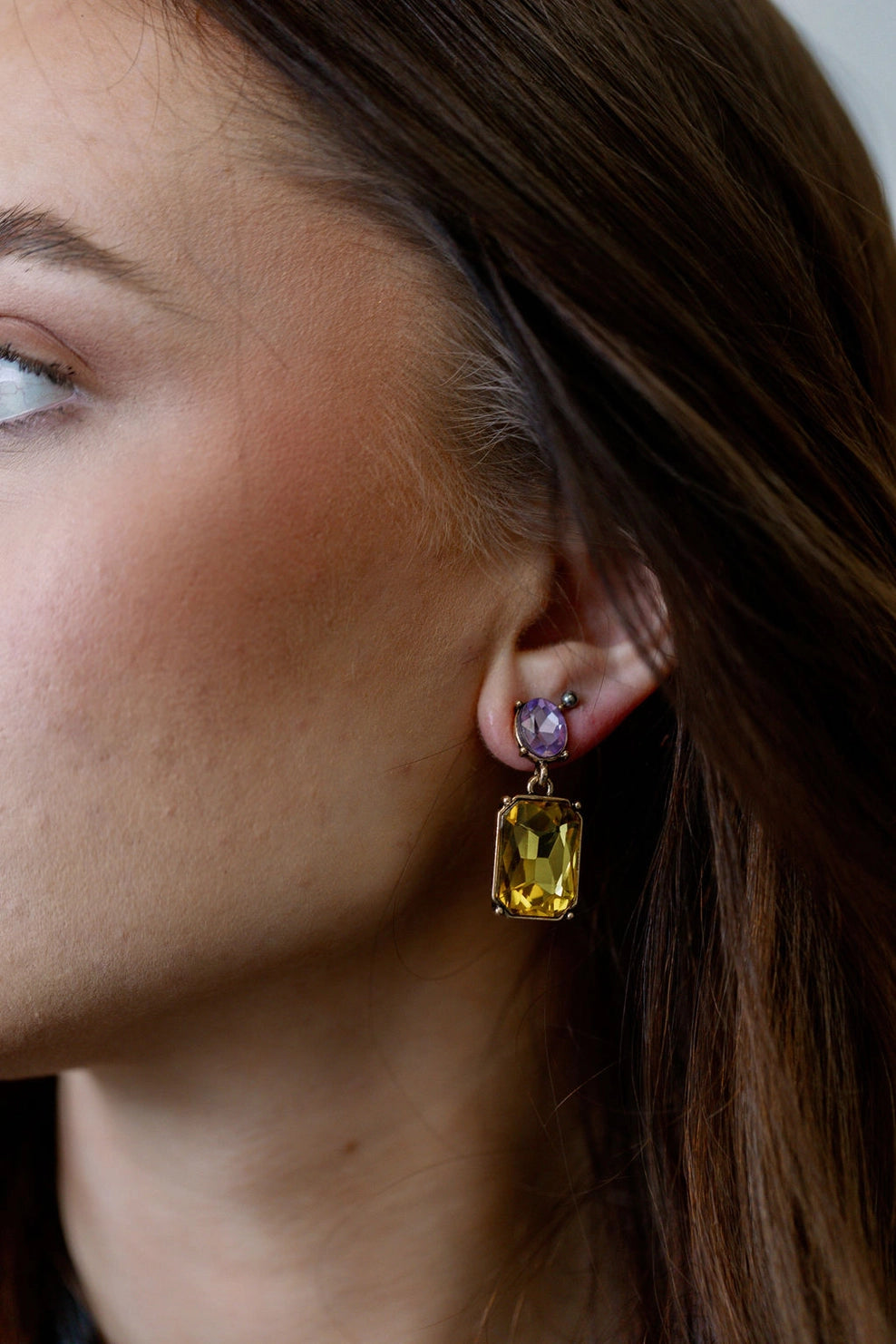 Best Selling Oval Twin Gem Earrings