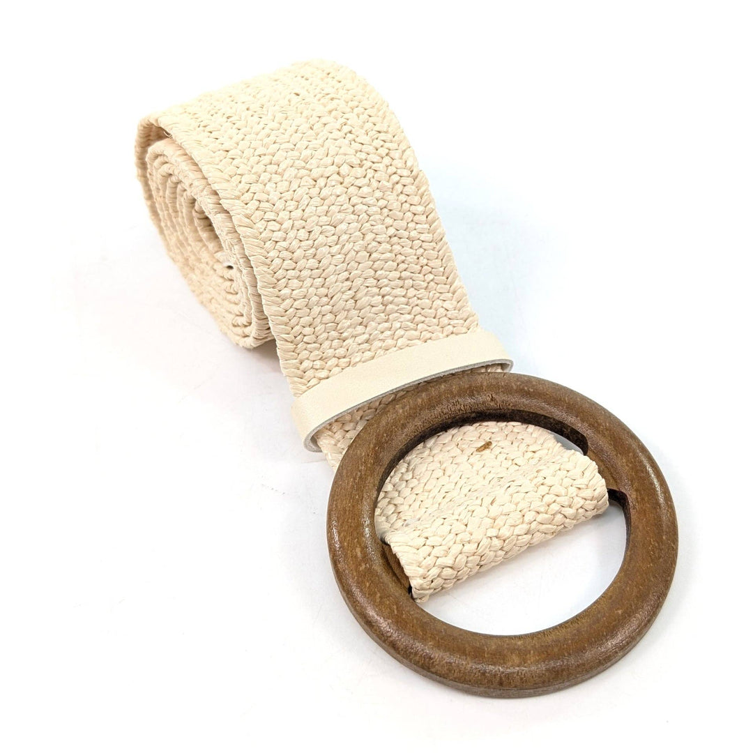 Eco Friendly Summer Paper Belt in Cream