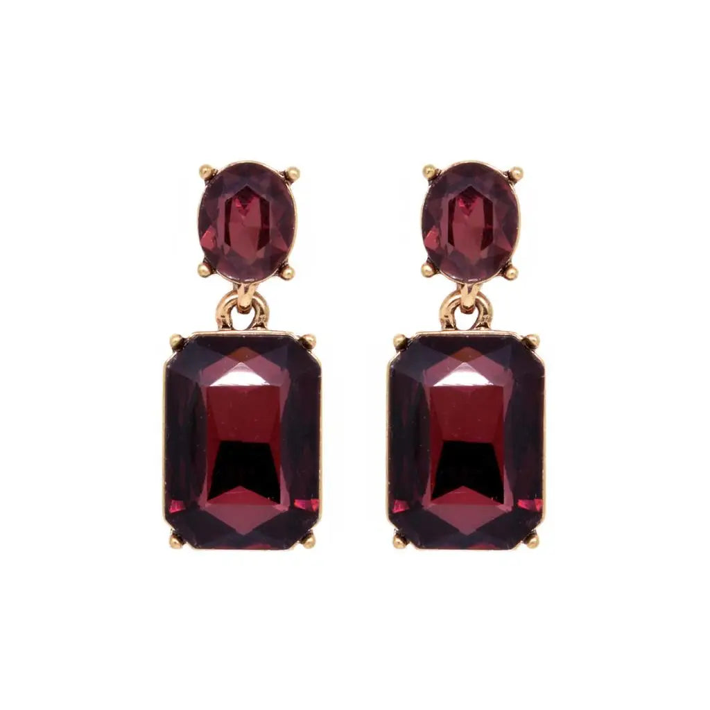 Best Selling Oval Twin Gem Earrings