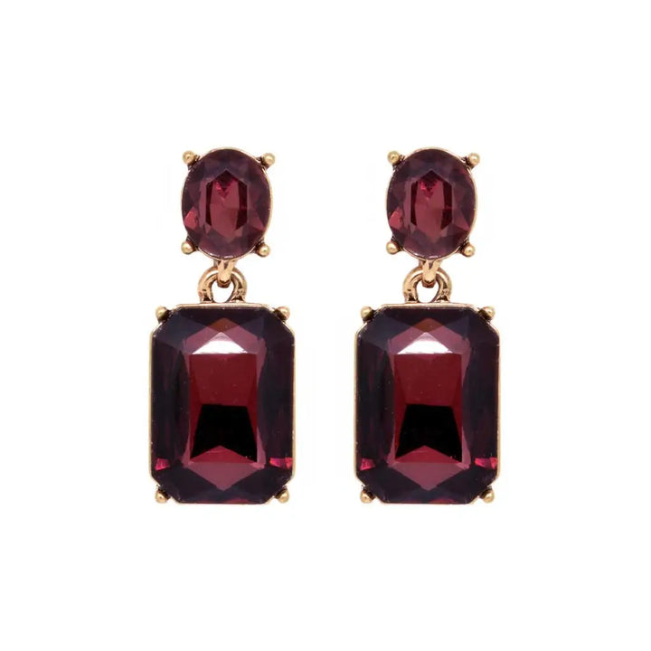 Best Selling Oval Twin Gem Earrings