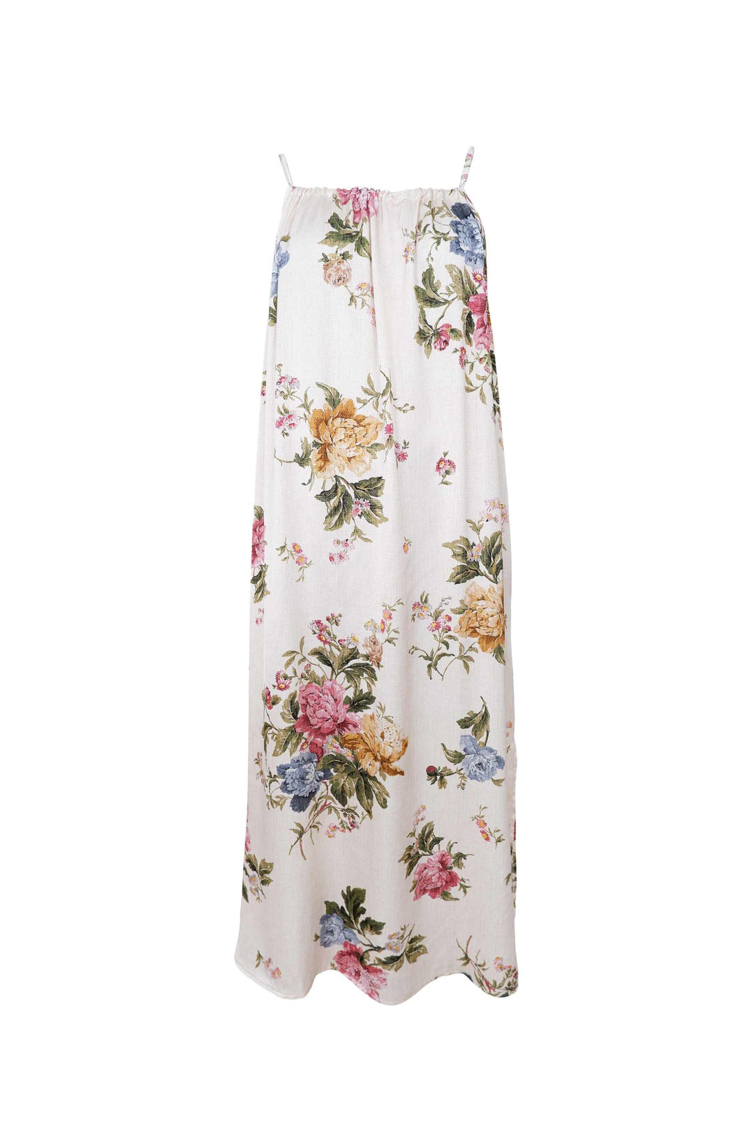 Zalina strap dress in Floral Cream Print