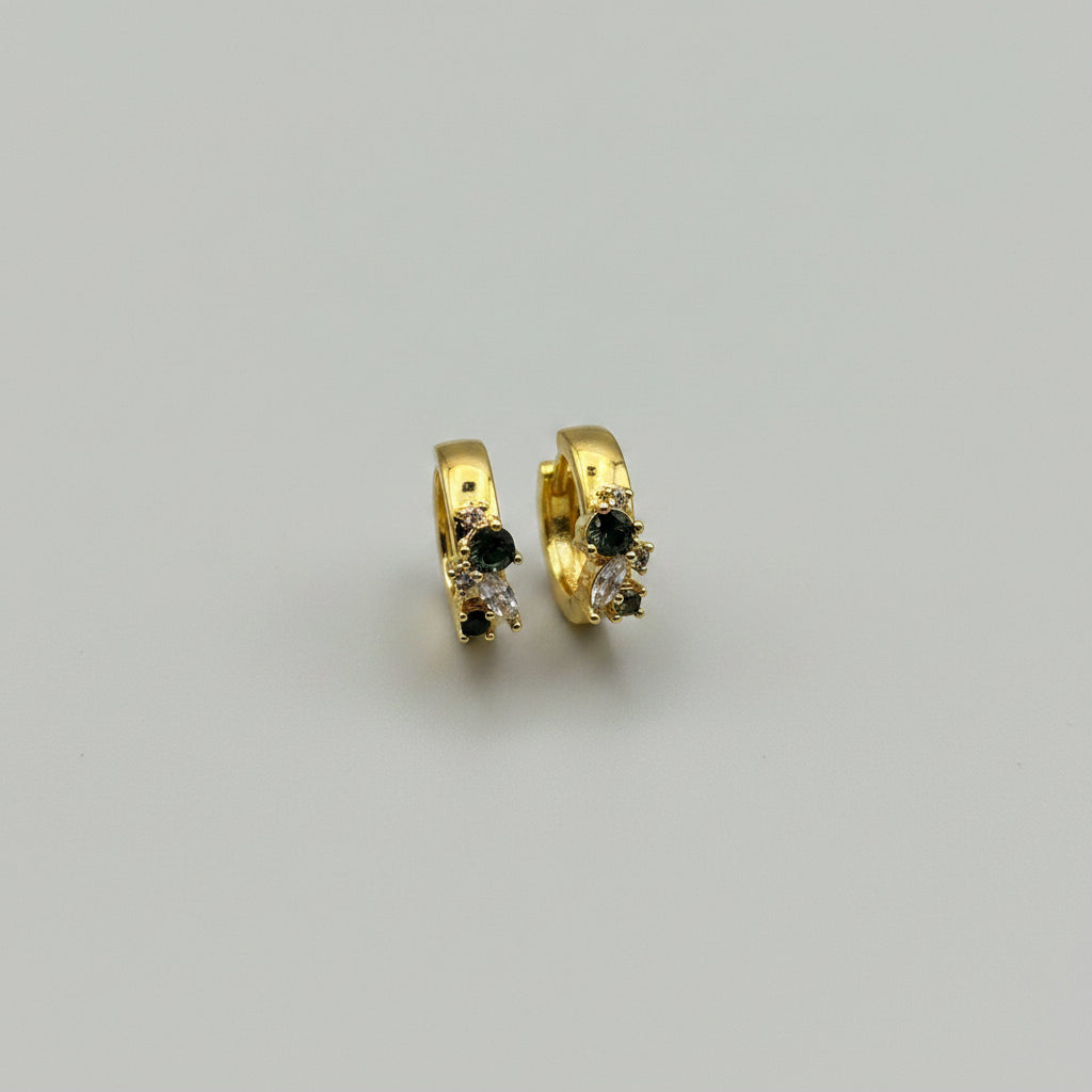 Bejewelled Green Sparkle Earrings