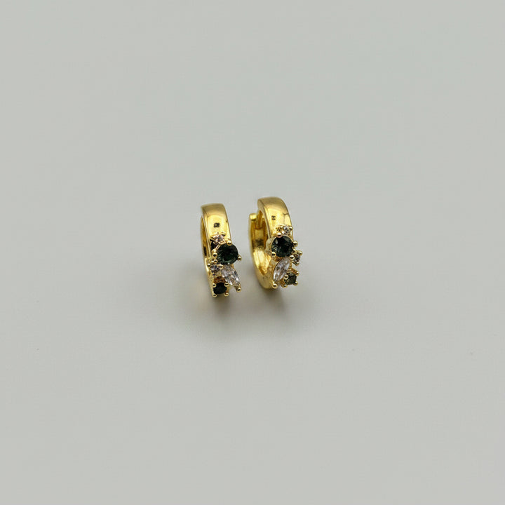 Bejewelled Green Sparkle Earrings