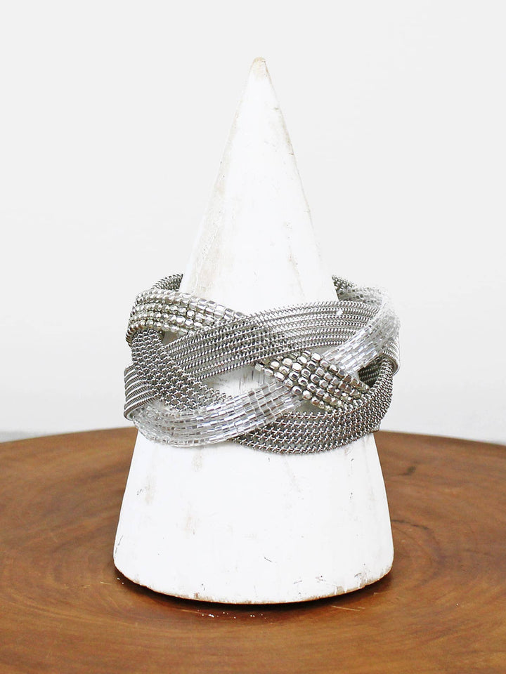 KH6505S PLAITED BEAD CUFF