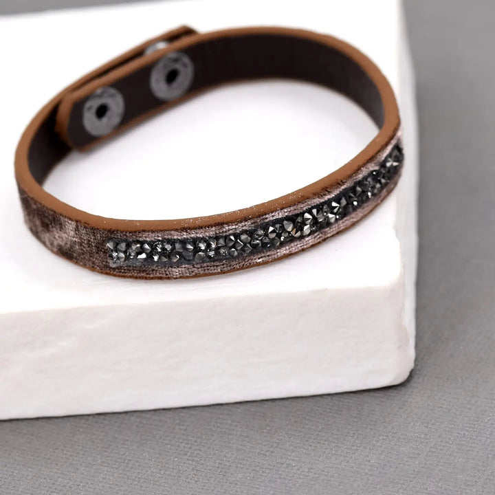 Crystal &amp; Velvet Bracelet