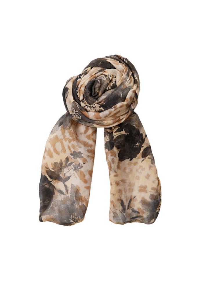 Leah Leo &amp; Floral Blend Lightweight Scarf
