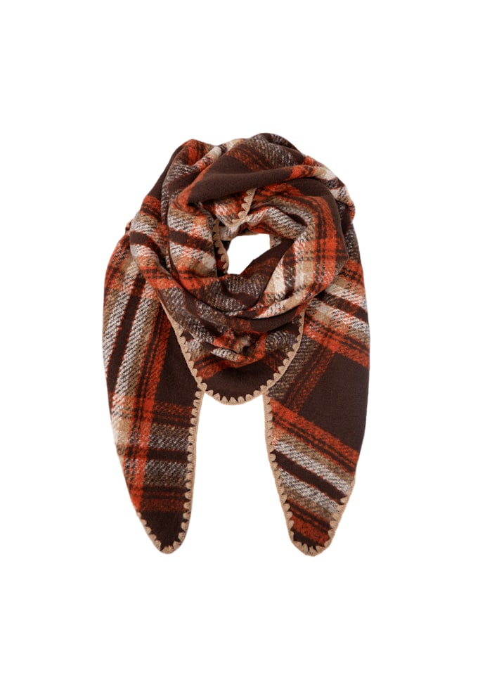 Leoni Tartan Triangle Scarf
