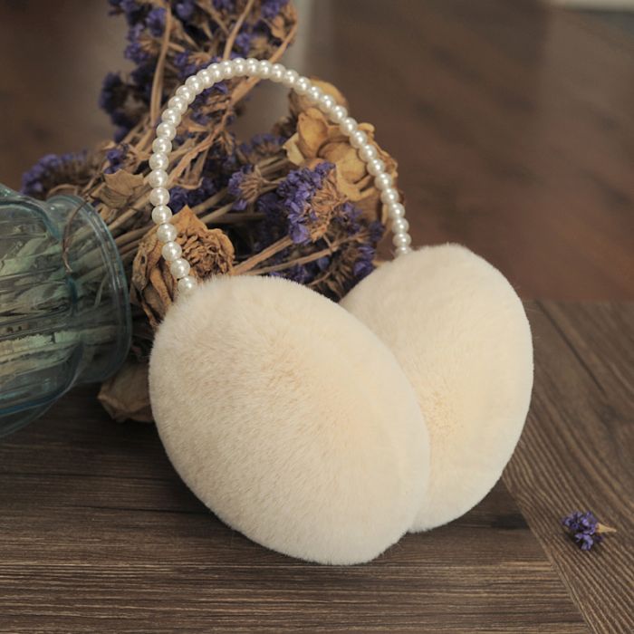 Luxury Faux Fur &amp; Pearl Earmuffs