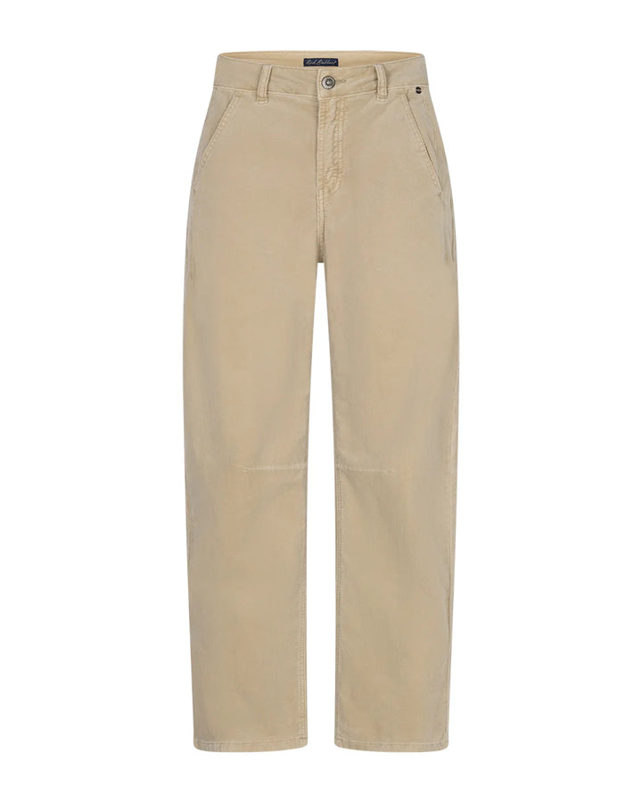 Caitlina 19w fine cord barrel trouser in pebble
